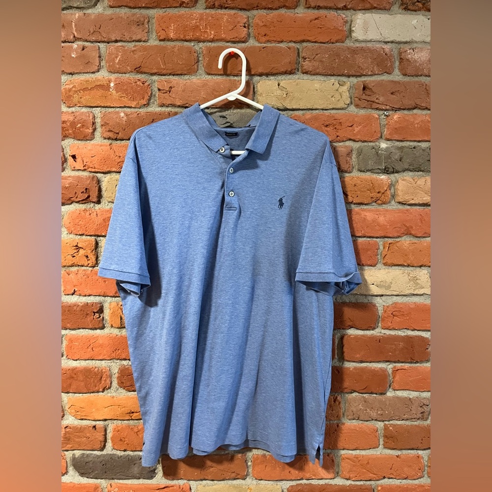POLO Ralph Lauren Light Blue Polo Shirt. Size XL